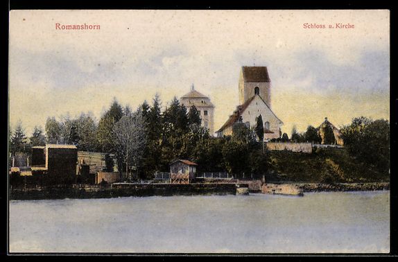 Cartoline postali: AK Romanshorn, Schloß & Kirche – Usato da Berlin venduto da bartko-reher