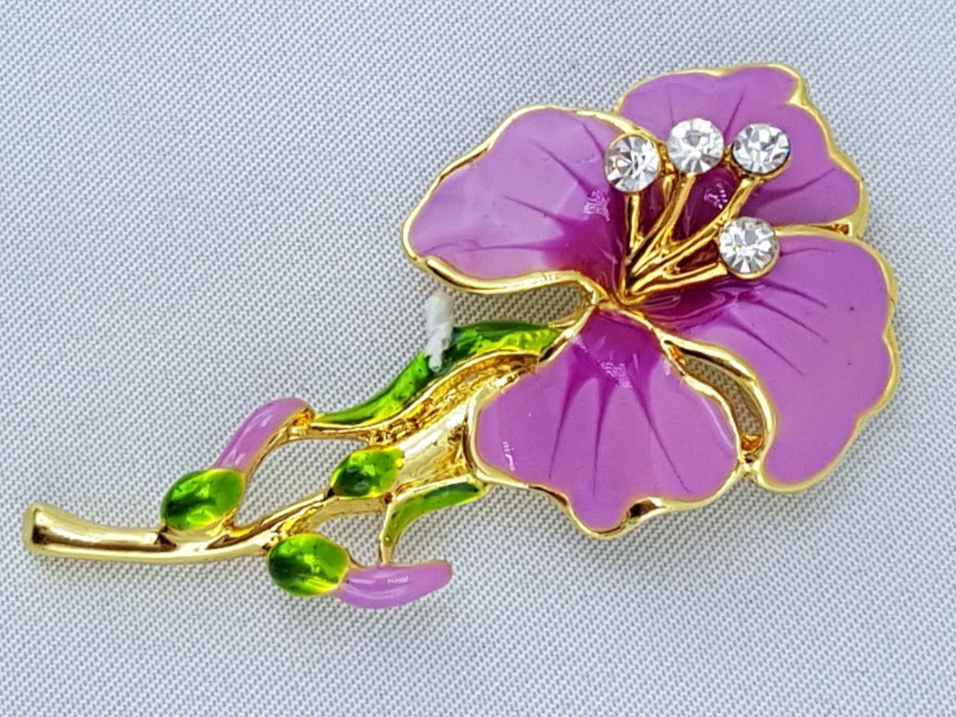 Spille & Fermagli: Brosche mit Glitzersteinen - Lila - 5,5x3cm – Nuovo e nell'imballaggio originale da Grenchen venduto da Yamahwildstar16 2