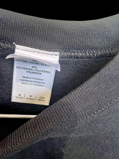 T-Shirts: Schwarzes Baumwolle/Polyester Rundhals-Sweatshirt - Größe S – Gebraucht aus Zug von vinokilo 3