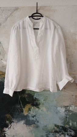 Marc O'Polo Bluse weiss Grösse 34 reine Leinen Zustand gut