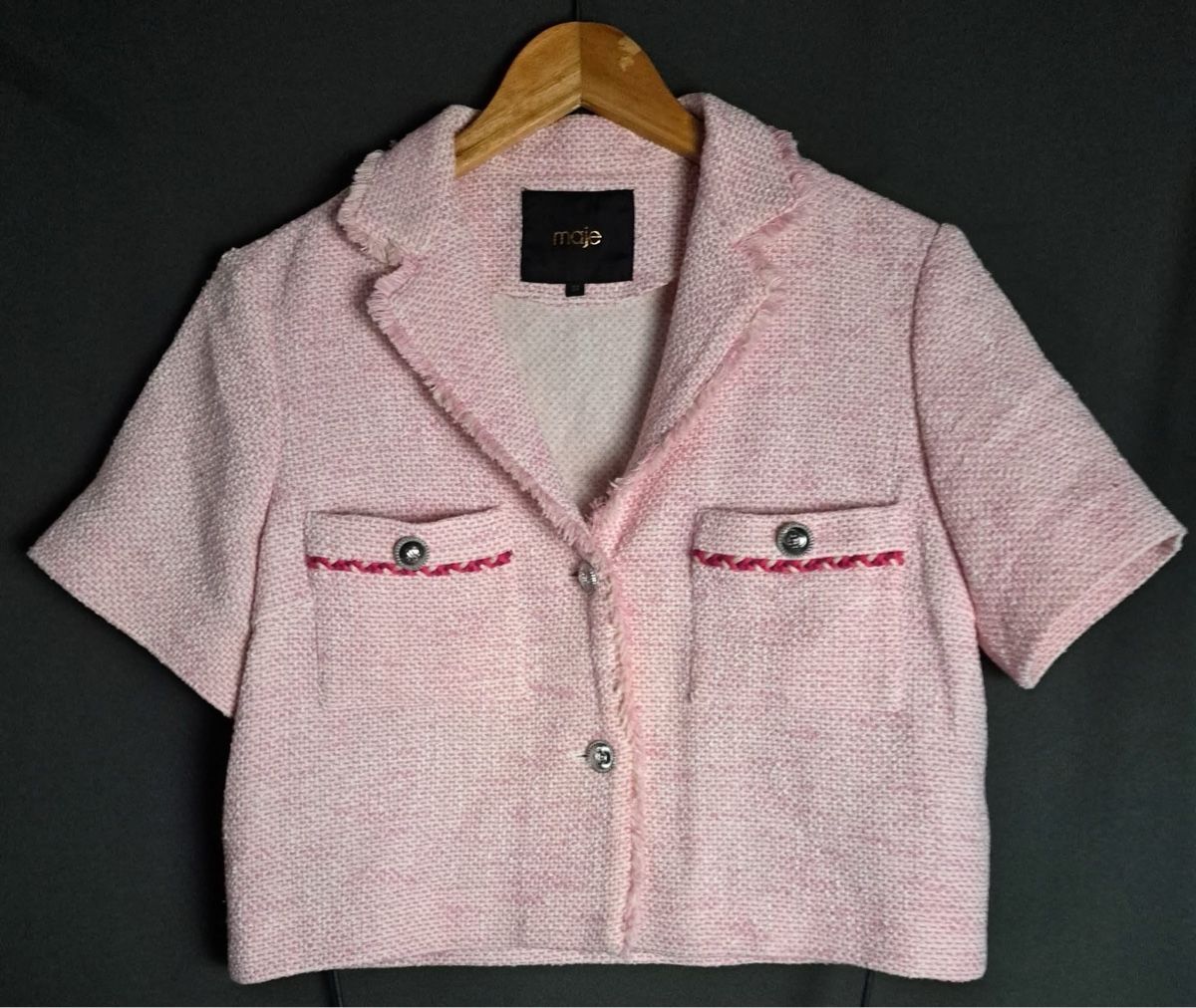 Maje Camicette: Maje Tweed Blouse/Cardigan – Usato da St.Josefen venduto da lop_lh8d 1