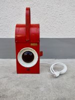 Alte Laterne BAUSSTELLE EISENBAHN Petroleumlampe rot Glas