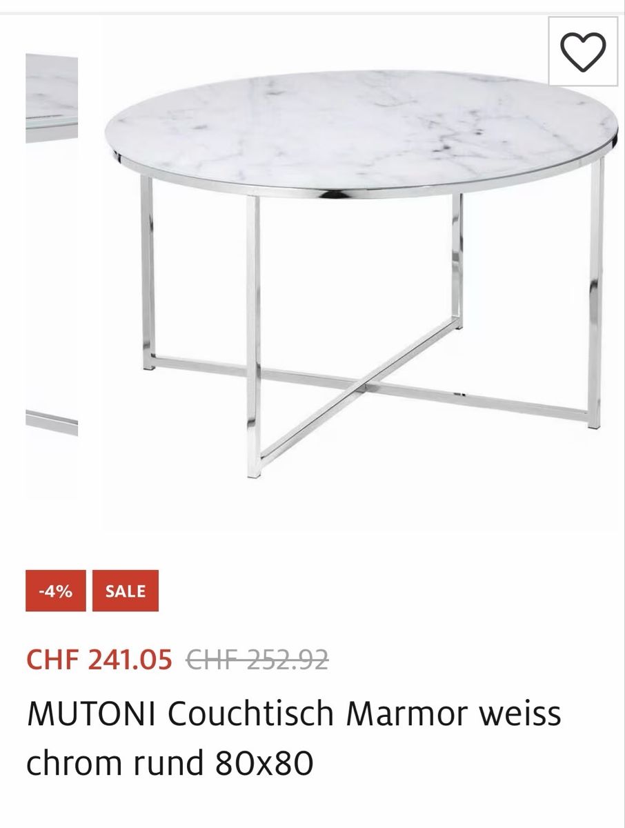 Tavoli: Couchtisch 80x80x45 – Usato da Bülach venduto da levi2010 2