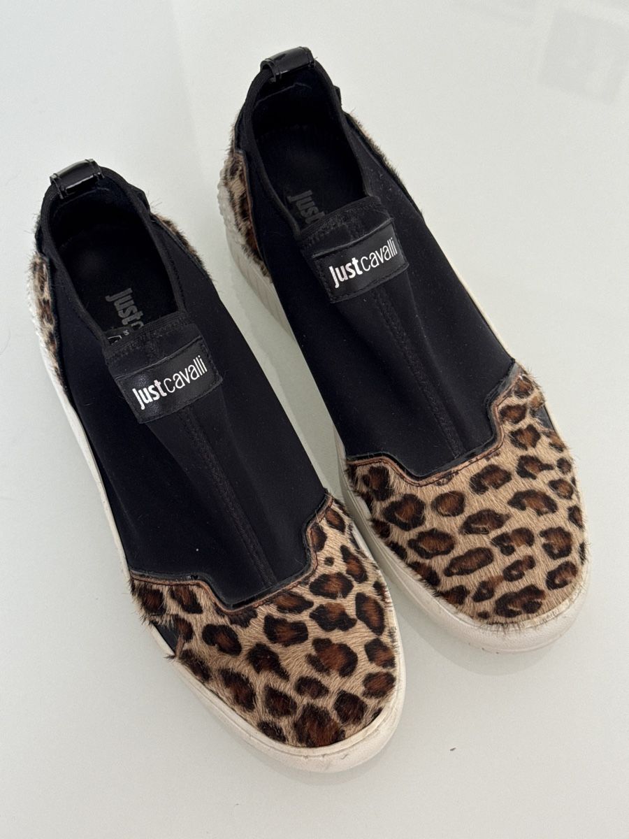 Roberto Cavalli Scarpe da donna: Just Cavalli Leopard Print Sneakers, Slip-on Style – Usato da Thalwil venduto da perulina 2
