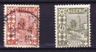 Tutti i francobolli: Série 2 timbres Algérie - 1926 - Obl. – Usato da Blonay venduto da Leglaude_01