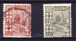 Série 2 timbres Algérie - 1926 - Obl.