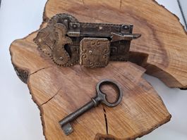 1 Möbel Schloss mit Schlüssel, DM5.9cm, DRS (4015#MBS3)