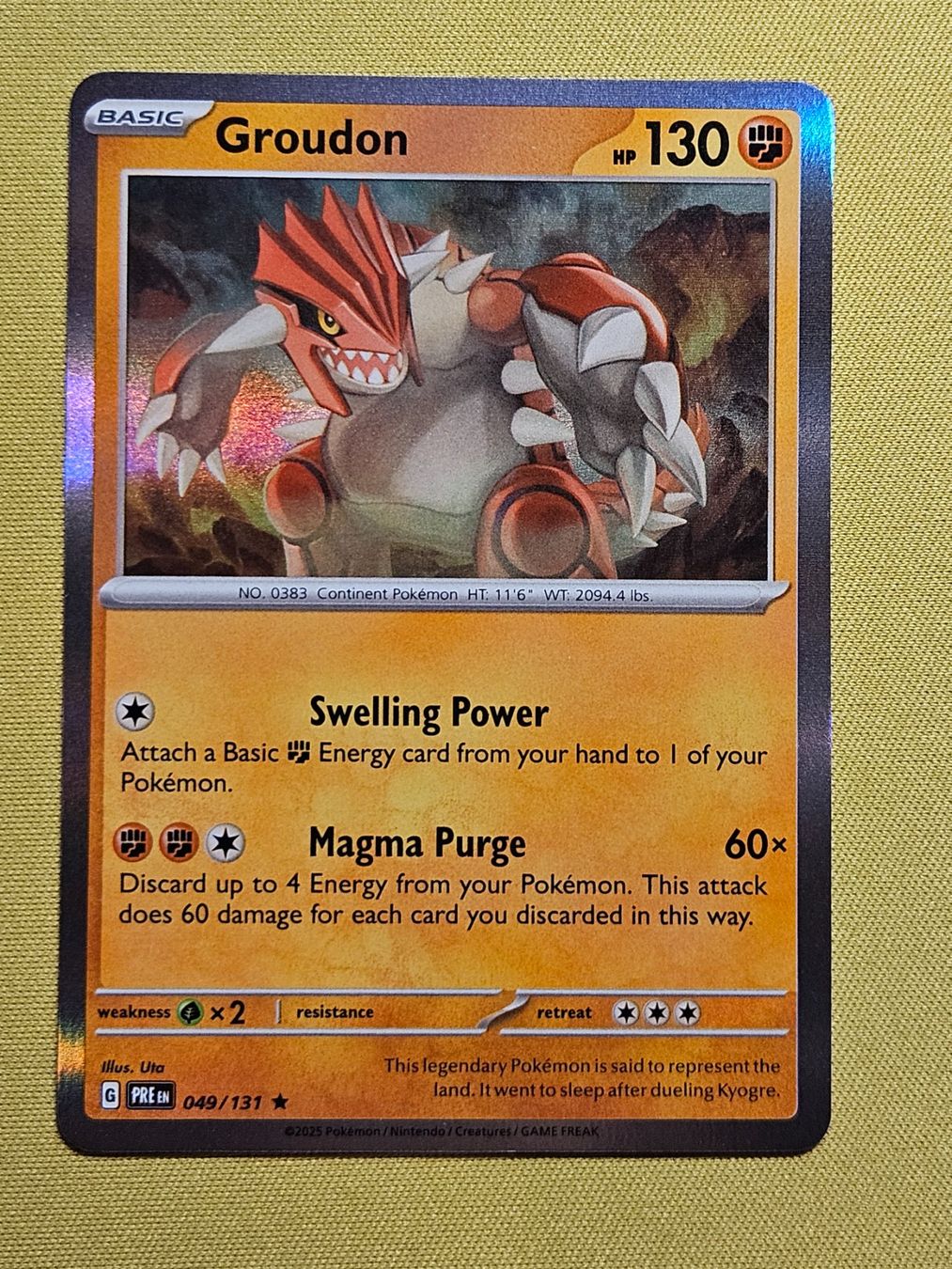 Pokémon Sammelbilder & Trading cards: Prismatic Evolutions - Groudon 049/131 EN – Gebraucht aus Bellinzona von Pokemarco