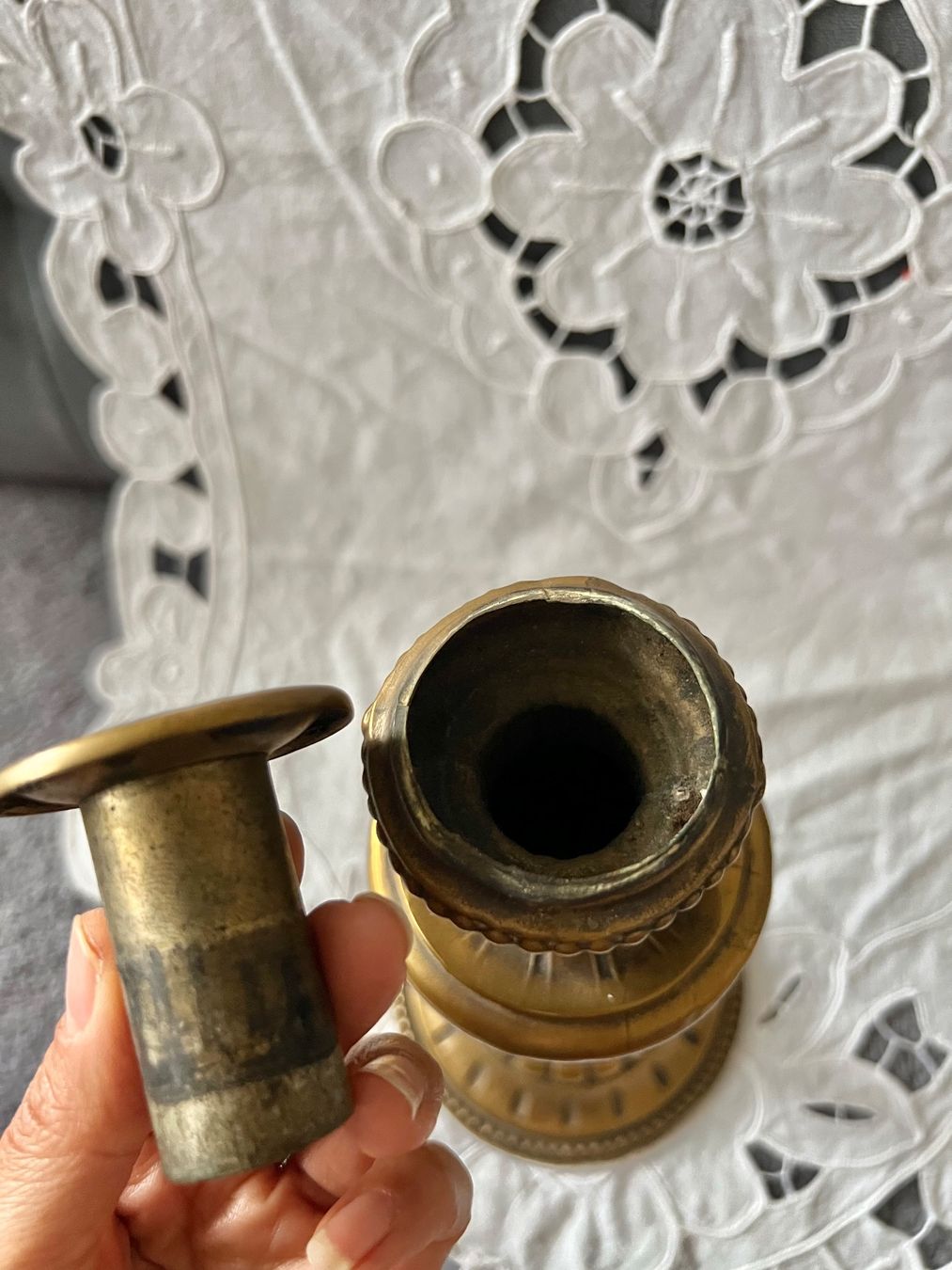 Portacandele: Antiker Messing Kerzenständer 21,5cm (1) – Usato da Frenkendorf venduto da Only1 7