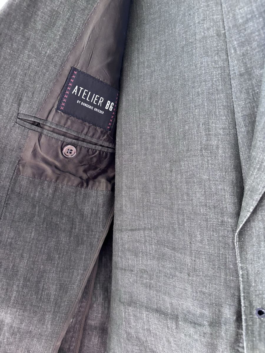 Anzüge: Napoli Couture Linen Suit Olive Green – Gebraucht aus Zürich von Grothschild 2