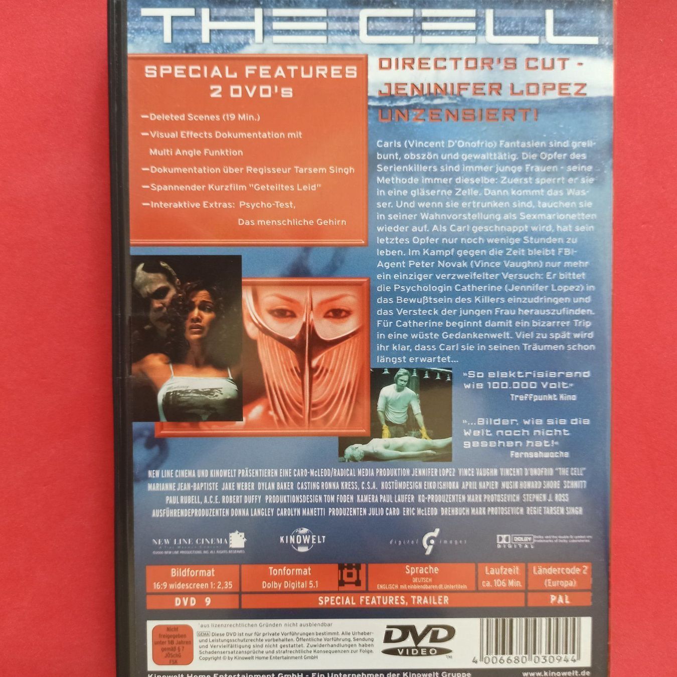 Tutti i DVDs: The Cell - Director's Cut - 2DVDs – Usato da Dübendorf venduto da kb86_MOVIE 1