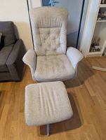 Sessel mit Hocker verstellbare Rückenlehne 