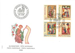 Kuvert Bundesfeiermarken 1988