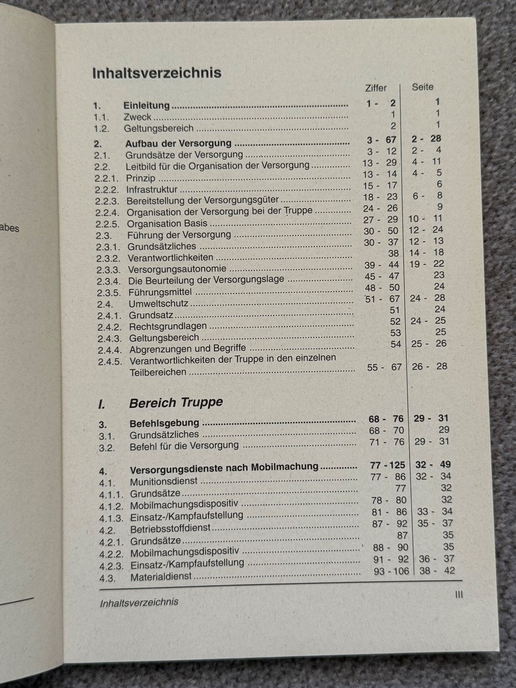 Libri: Reglement VERSORGUNG - Schweizer Armee – Usato da Brütten venduto da Hst1 1