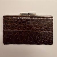 Vintage - Geldbörse - Portemonnaie - Braunes Exotenleder