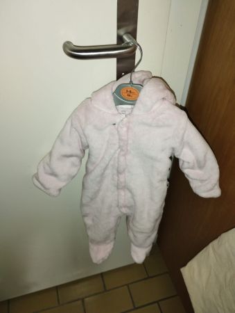 Baby Overall Plüsch rosa Grösse 62 guter Zustand