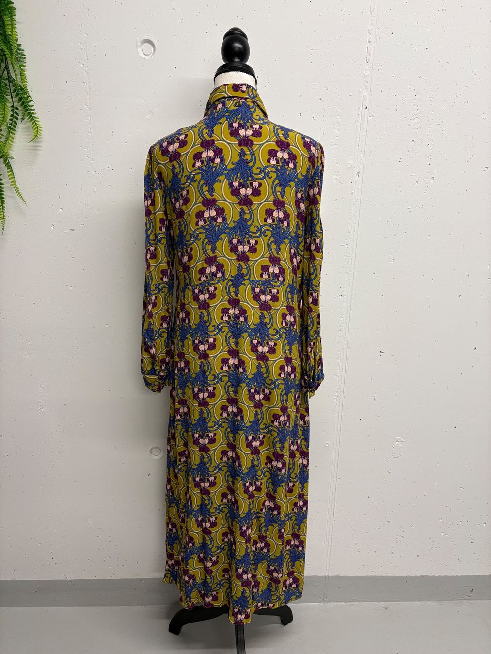 Vestiti: Dixie Maxikleid S mit Print grün blau langarm Kleid – Nuovo (secondo la descrizione) da Regensdorf venduto da secondchancefashion 2