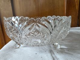 Vintage Kristall Glas Schale Schüssel 23 cm x 11 cm