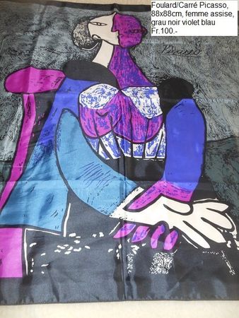 FOULARD  Picasso femme double  88x88cm