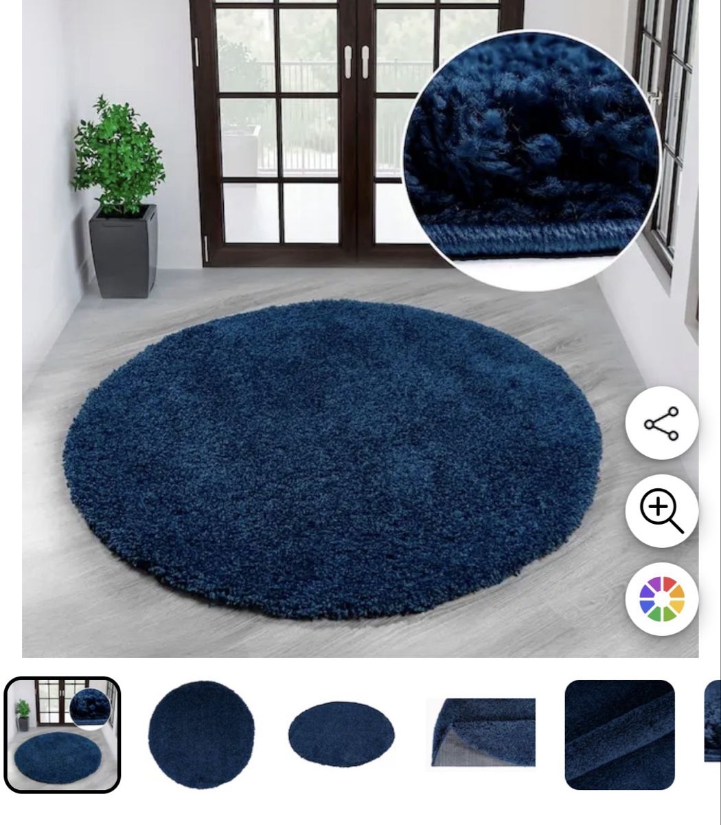 Tappeti: Teppich rund blau, neu – Nuovo e nell'imballaggio originale da Männedorf venduto da Ewallstreet