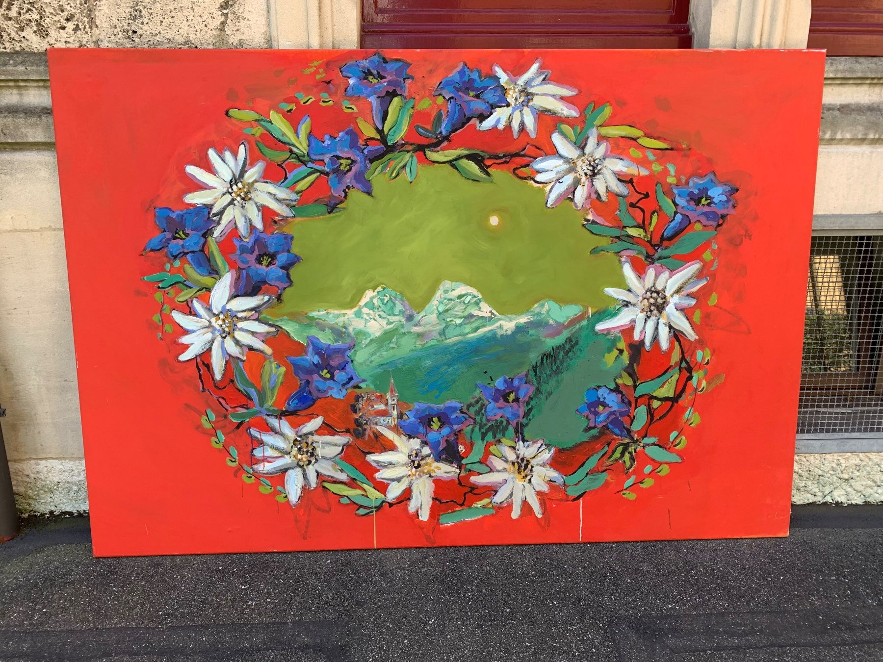 Tableaux: Riesiges Ölgemälde anonym – D'occasion à Wolfhalden par SecondAntique