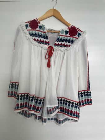 Bluse Zara Trafaluc weiss Grösse S