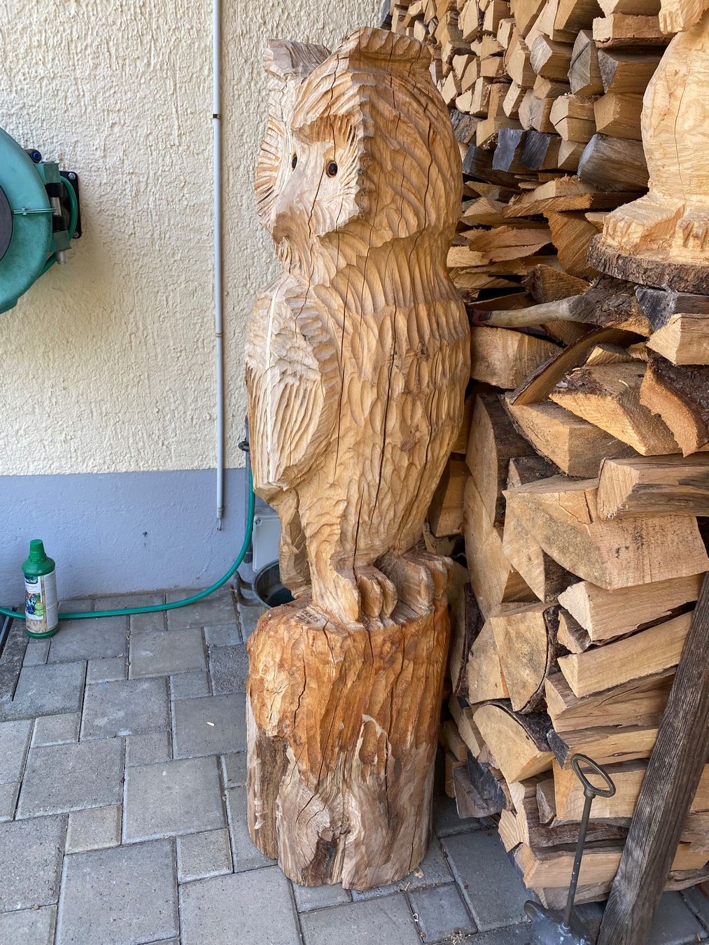 Articoli in legno: Eule aus Buchenholz – Usato da Wiesendangen venduto da argon03 1