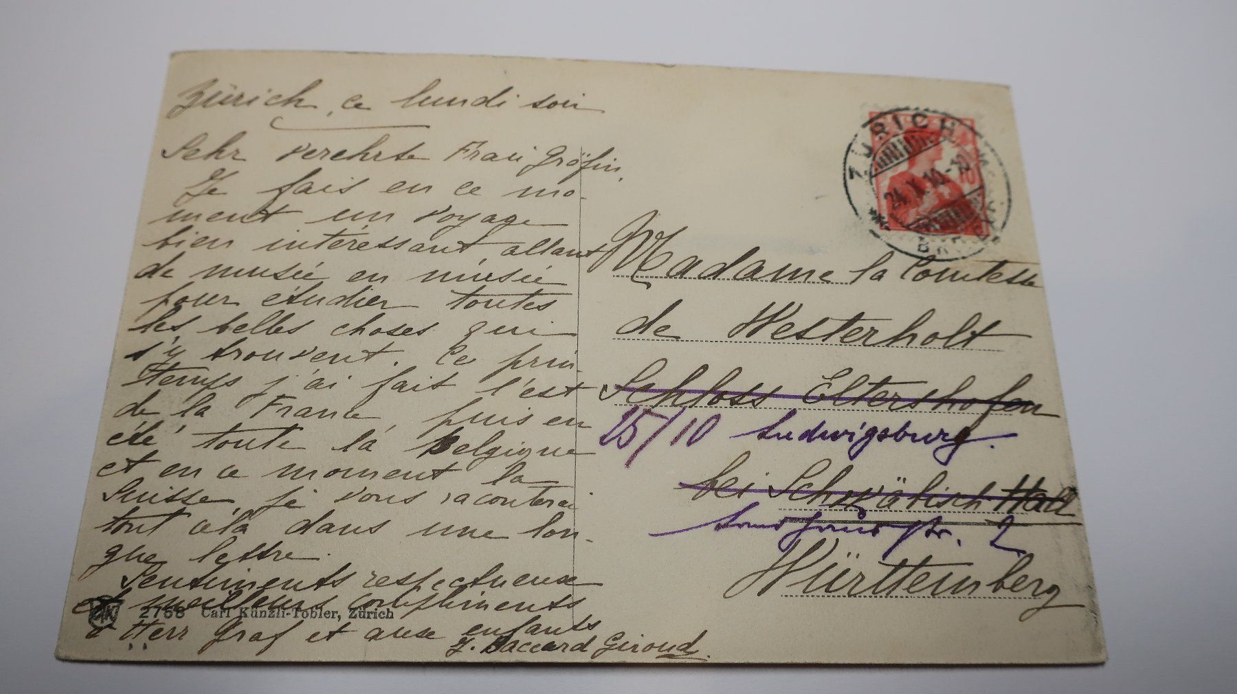 Cartoline postali: Zürich - Schweiz Landesmuseum  1910 – Usato da Cormoret venduto da Pascalll2001 2