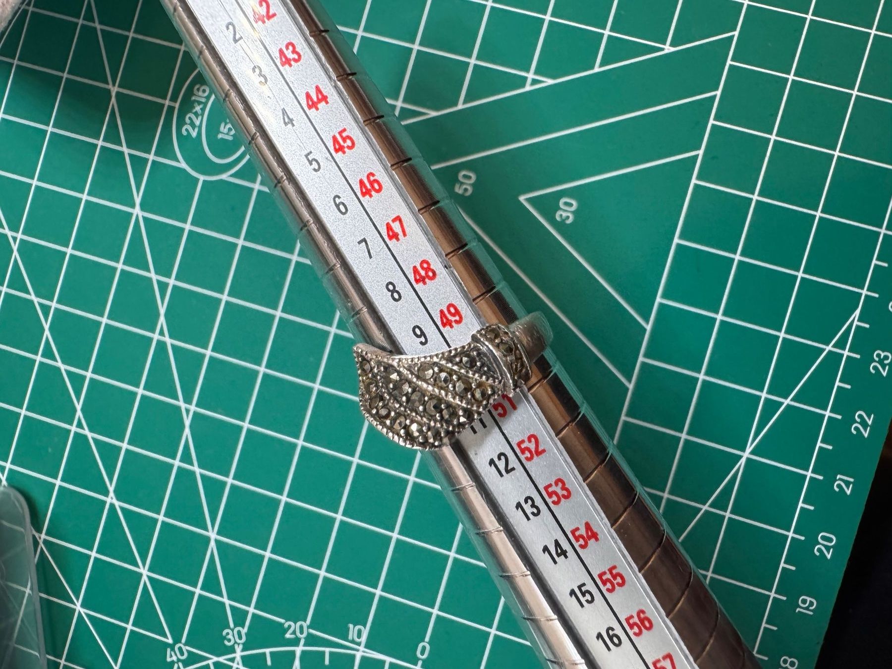 Ringe: Vintage Silberring S925 mit Markasit Stein Gr.50 – Gebraucht aus Zürich von hanna1990 4