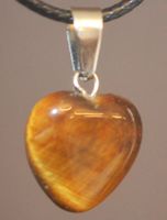 Halskette Y-698 – Herz – Tigerauge – 16x16mm