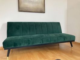 KARE Schlafsofa "Whisky" Grün Samt 181 cm  Designersofa
