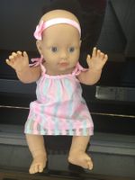 NEW/Puppenkleid (Trägerkleidli z. Binden) mit Haarband