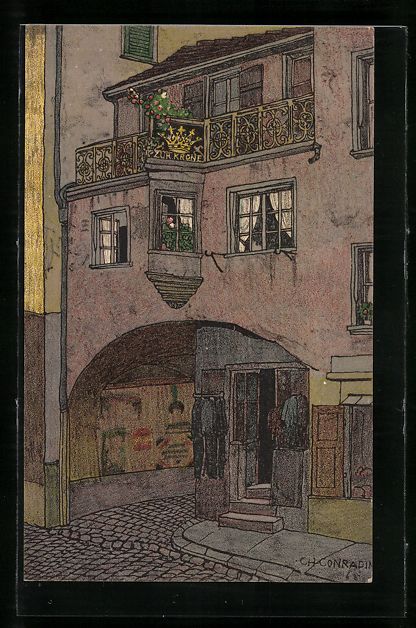 Cartes postales: AK Chur, Gasthaus zur Krone – D'occasion à Berlin par bartko-reher