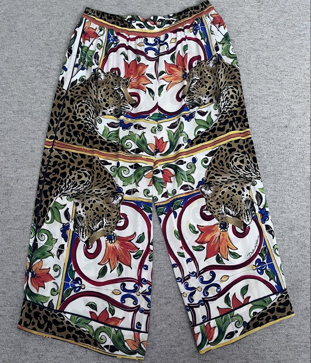 Dolce & Gabbana Pantaloni: Dolce&Gabbana Seidenhose, Grösse 46 – Nuovo (secondo la descrizione) da Schlieren venduto da Lombi13 1