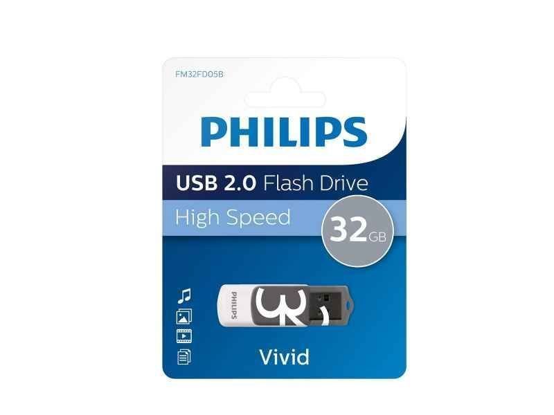 Philips USB Sticks: Philips USB 2.0 32GB Vivid Edition Grau – Neu und originalverpackt aus Aesch BL von Elektronik_Laden 1