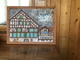 Altes Bauernhaus im Toggenburg Stein Kunstwerk Unikat
