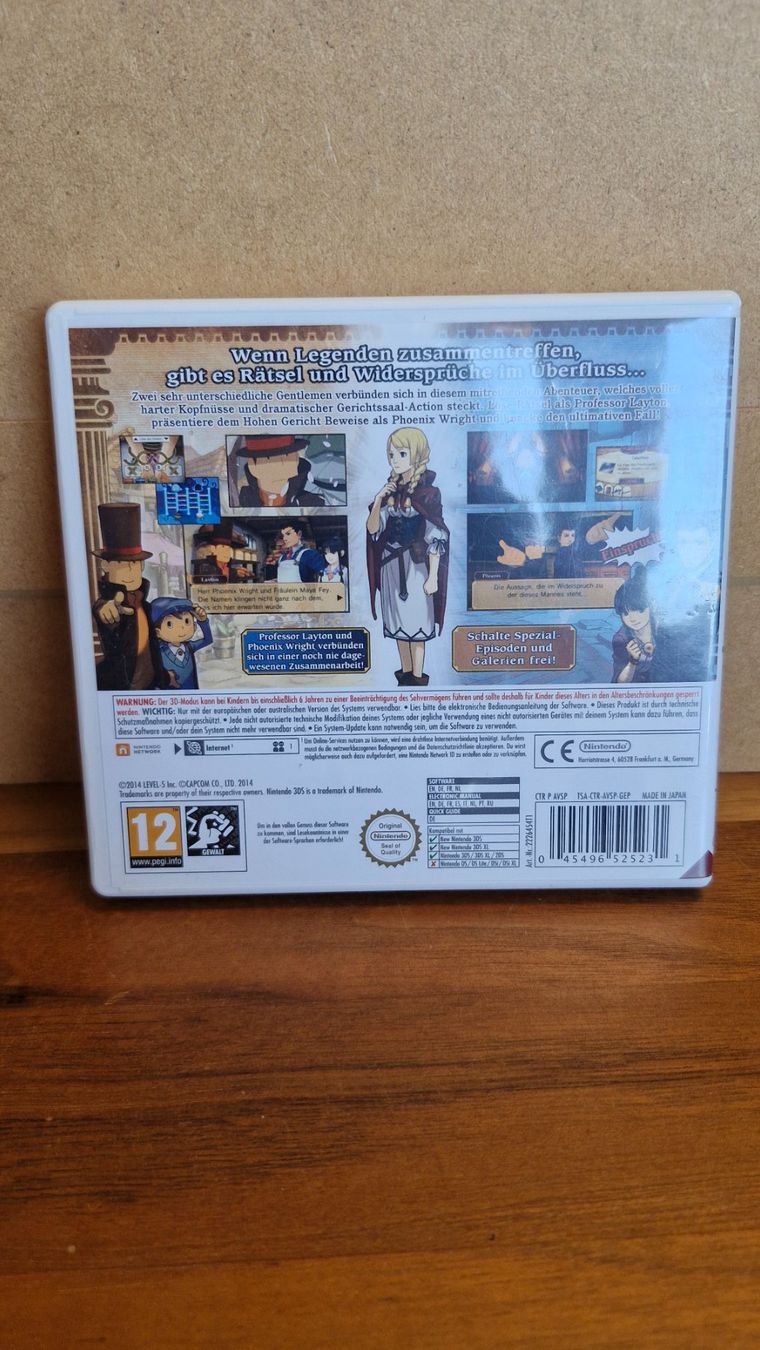 Nintendo Giochi: Professor Layton VS Phoenix Wright Ace Attorney Nintendo 3DS – Usato da Kriens venduto da befor83 1