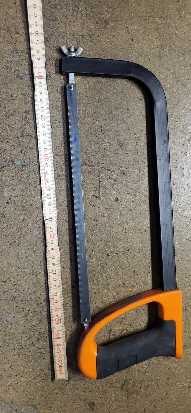 Sägen: Handsäge Bügelsäge Metallsäge mit Griff. – Gebraucht aus Konolfingen von Bio-suisse 1