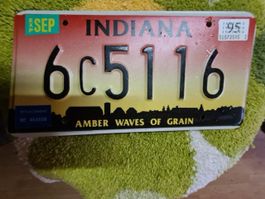 Nummernschild USA Indiana