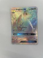 Pokémon Karte Dragoran GX Rainbow SM156 Zustand gut