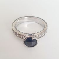 Schöner Damenring, Silber 925, Zirkonia, Grösse 16.2mm