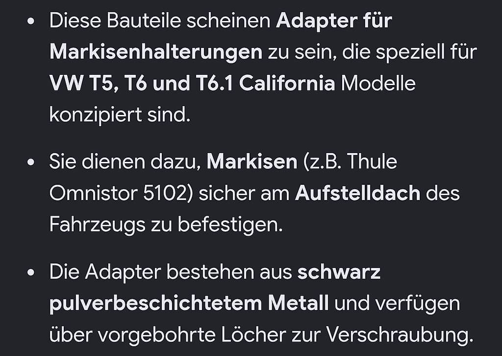 Supporti a parete: Adapter für Markiesehalterung  – Usato da brunnen venduto da memo1006 3