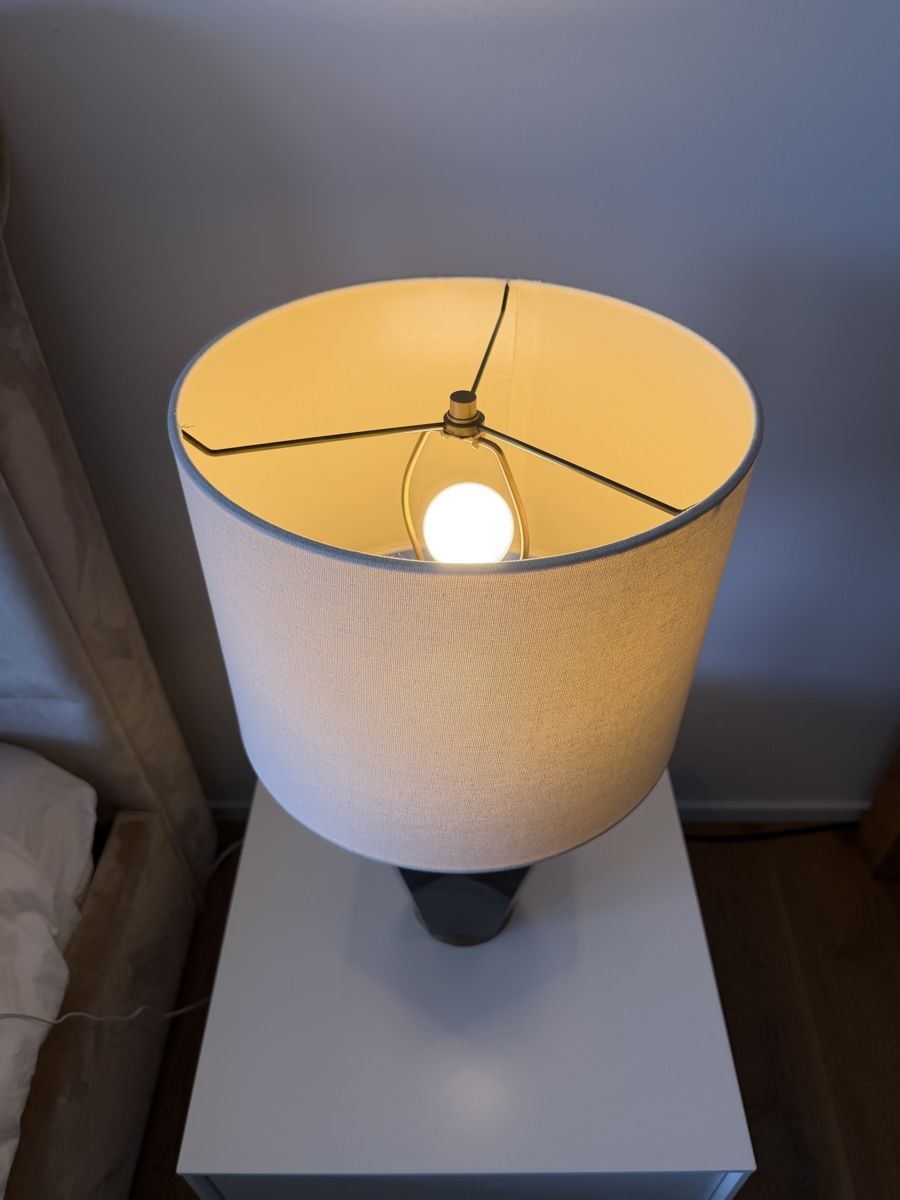 Lampen: Stylish bedside table lamp - Black & Gold - Fabric shade – Gebraucht aus Schwyz von adbaar 3
