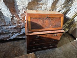 Antiker Sekretär, Holz, Vintage, mit Schubladen.