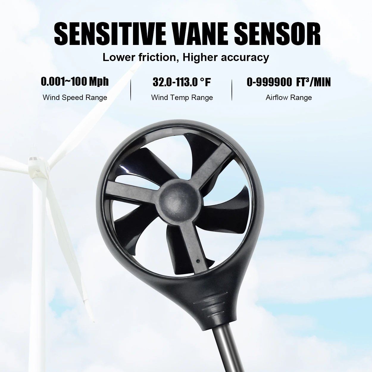 Misurare: NEU Hand-Anemometer Windmesser 0–160 km/h / Anémomètre – Nuovo e nell'imballaggio originale da Isérables venduto da Wishlist 6