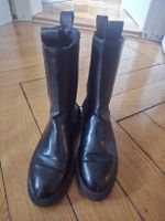 Schwarze Stiefel Leder Grösse 38 