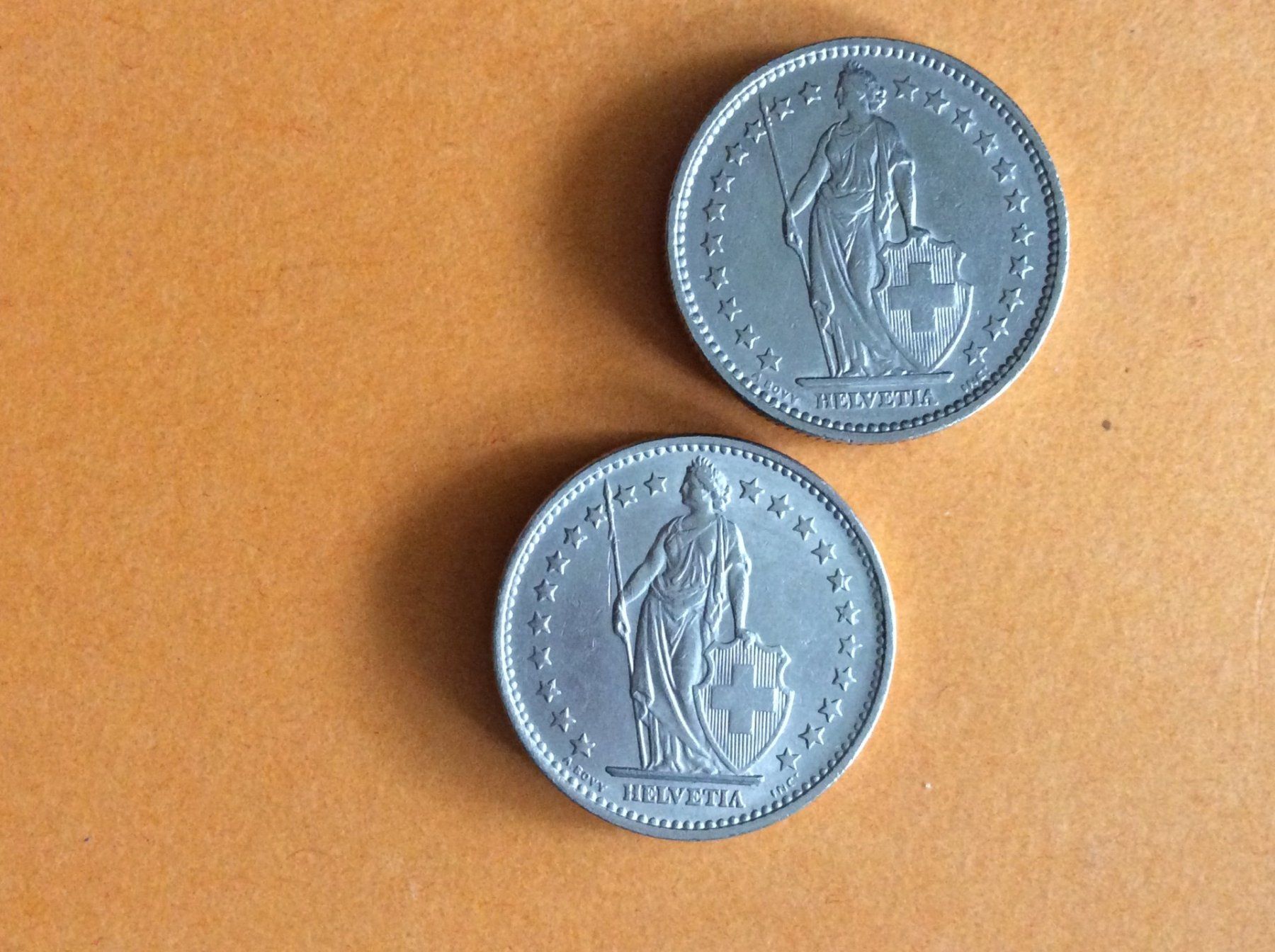 Alle Münzen: 2 francs  1968 - 1969  Jolies – Gebraucht aus Genève von pie_fh2d 1