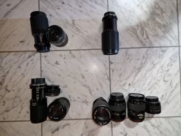 Konvolut Vintage Objektive (9 Teile) – Tamron, Tokina u.a.