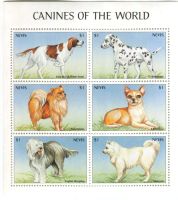 Block "Dalmatiner, Irish Setter, Bobtail, Samojede". Nevis