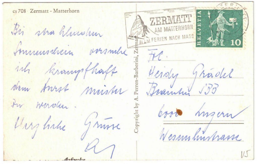 Cartoline postali: Zermatt - 4 Bild AK – Usato da Binningen venduto da Mountainrider 1
